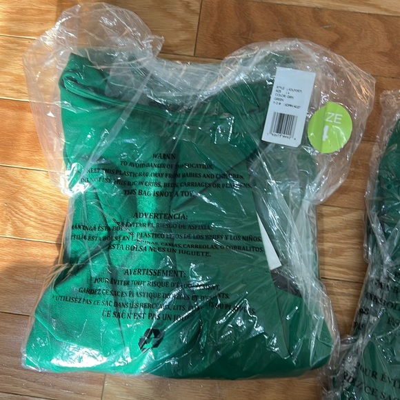 kensie Belted Blouson Wrap Sheath Dre Green - Picture 2 of 3